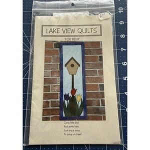 For Rent Birdhouse Wall Hanging Quilt Pattern 10.5" x 30.5" Lake View Quilts